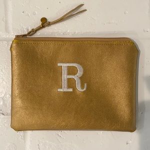 Gold “R” Cosmetic Pouch